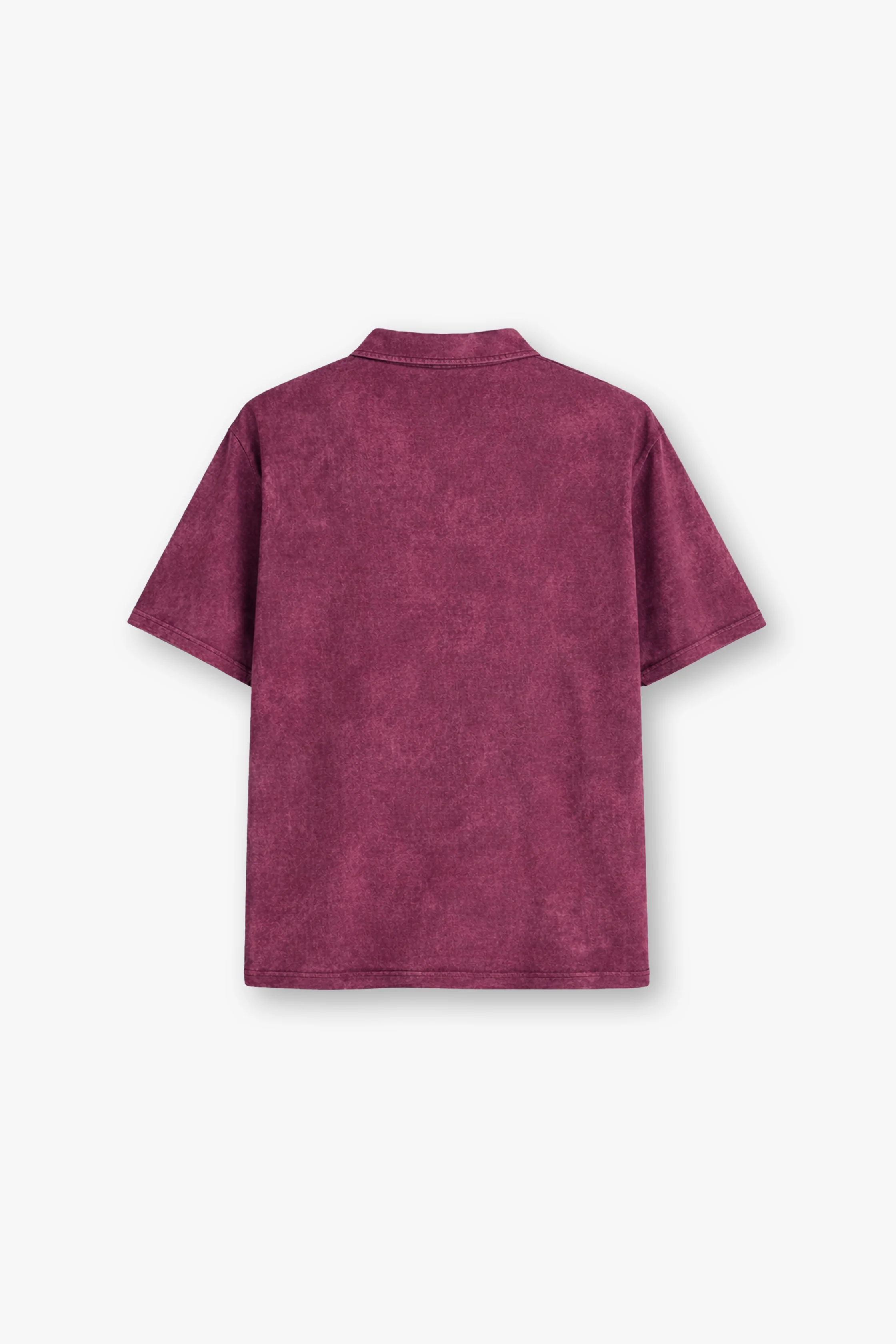 BURNT BERRY ACID WASHED POLO - Image 2